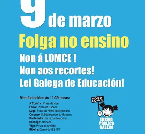 Folga Ensino 9 de marzo PGDEP